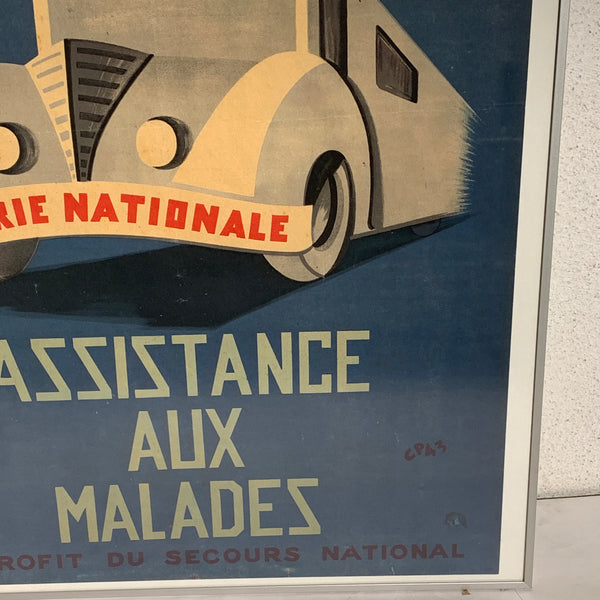 Fransk Assistance aux malades “Loterie Nationale”plakat, fra 1943.
