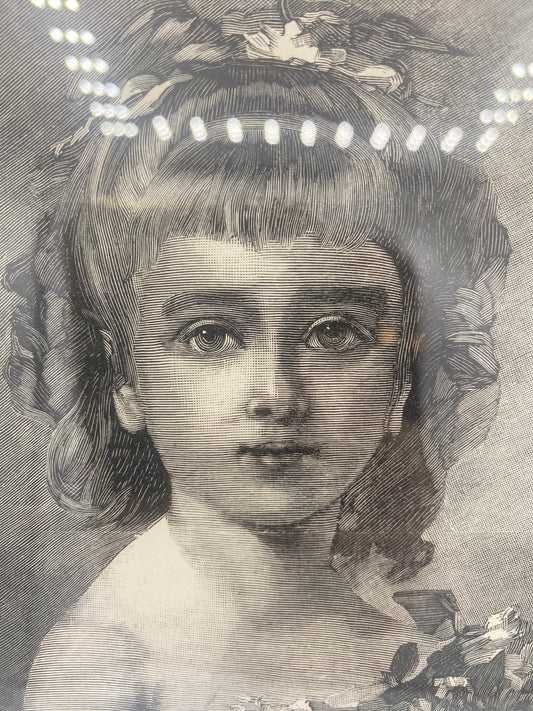 Fra Salonen i Paris. Antik dansk træsnitsgravering. Fra 1881