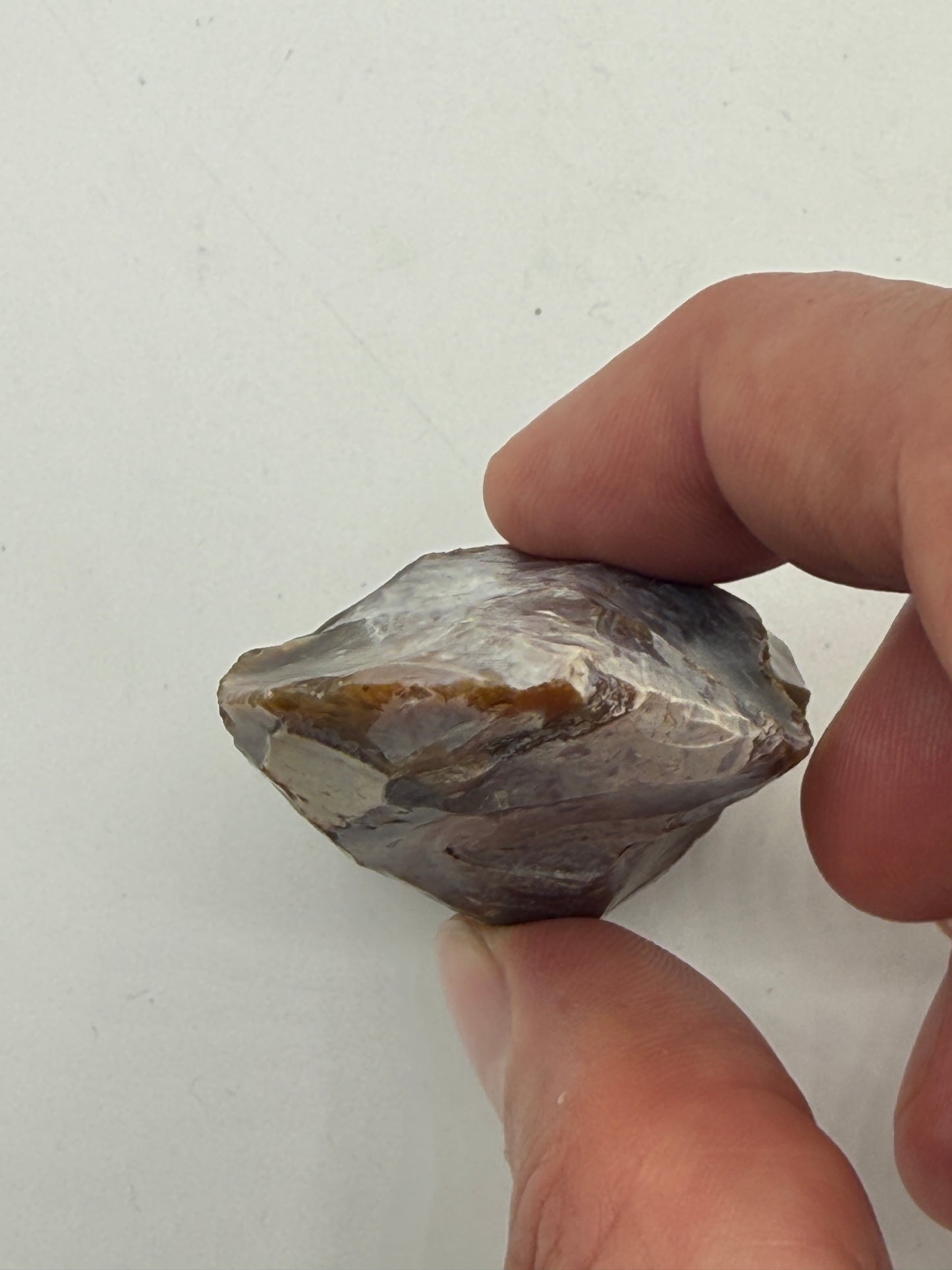 Dansk Stenalder. Kerneøkse med specialiseret æg, i flint. Jæger stenalder: 8800-4800 F.Kr