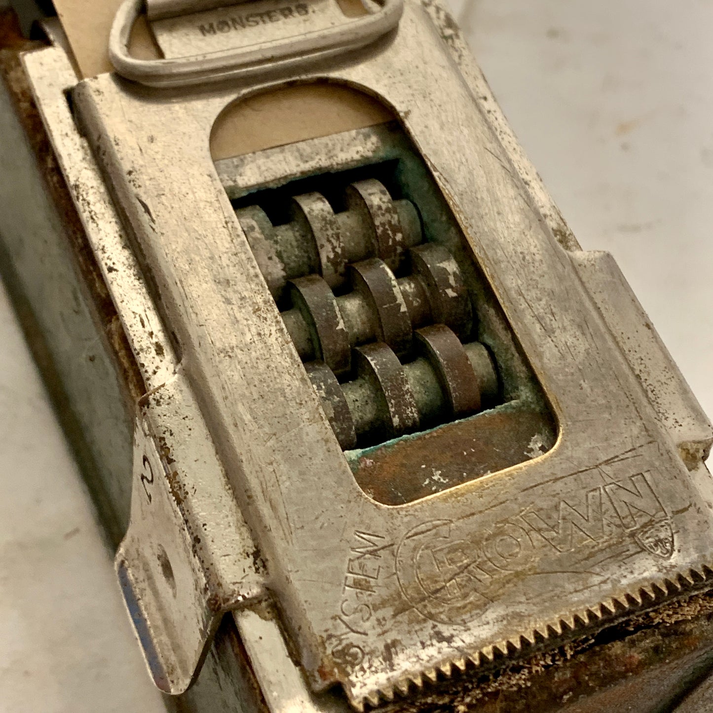 Older CROWN framing tape holder, from the early/mid 1900s.