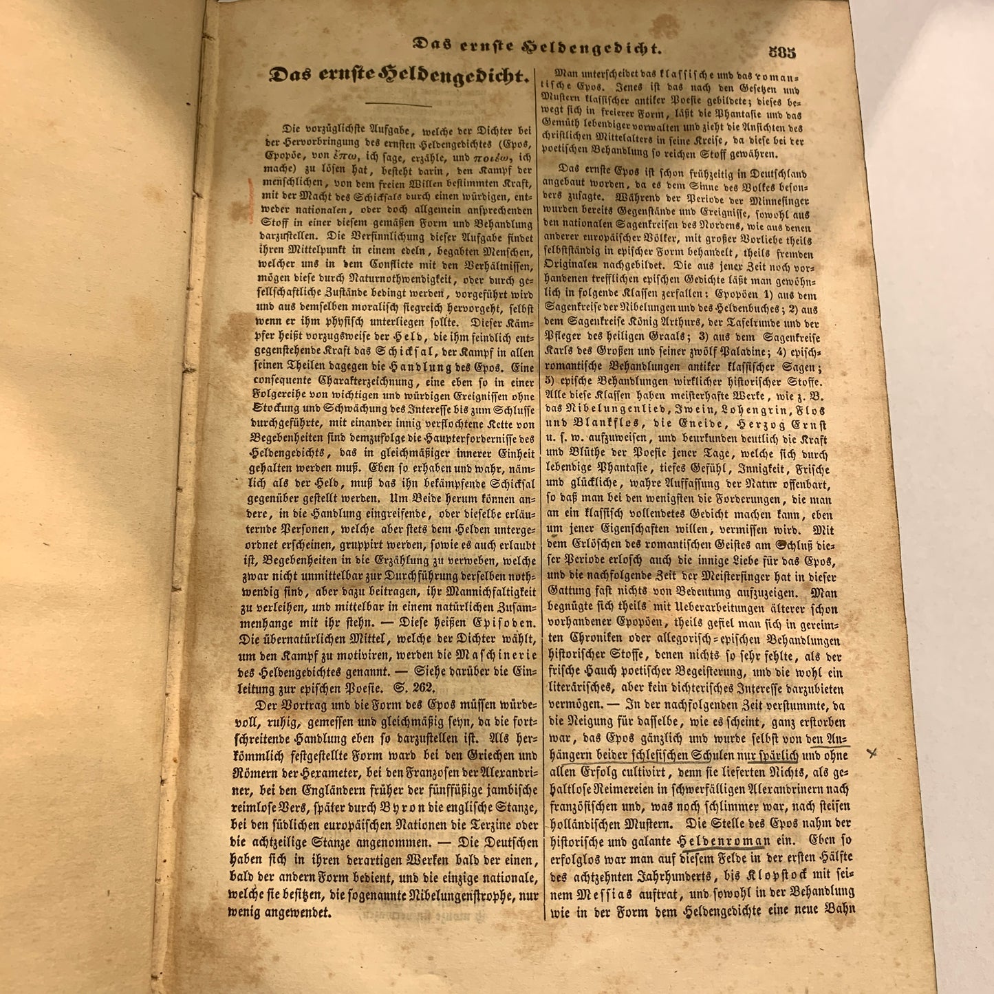 Poetischer Hausschatz, tysk bog, fra midt 1800 tallet.
