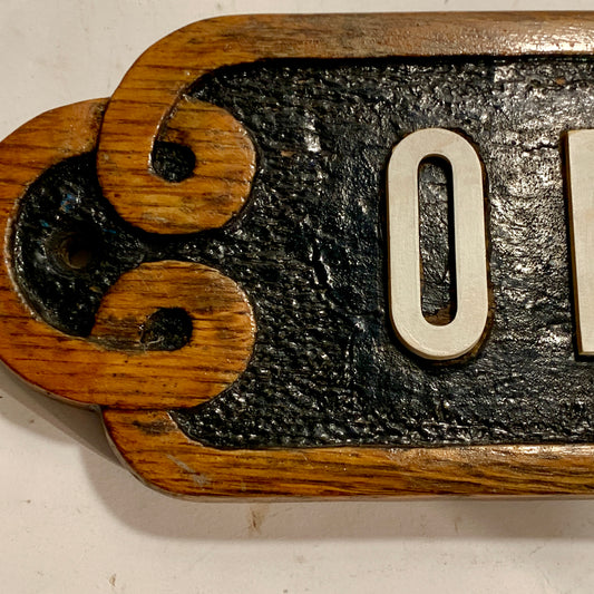 Antique Danish ODENSE ship sign. From the beginning of the 1900s.