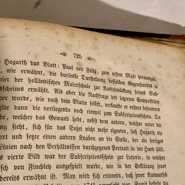 William Hogarth's Zeichnungen. Antikvarisk tysk bog. Fra 1857.