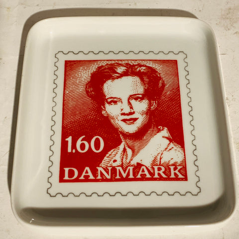 Dronning Margrethe d. 2. Porcelæns fad, fra start 1980érne.