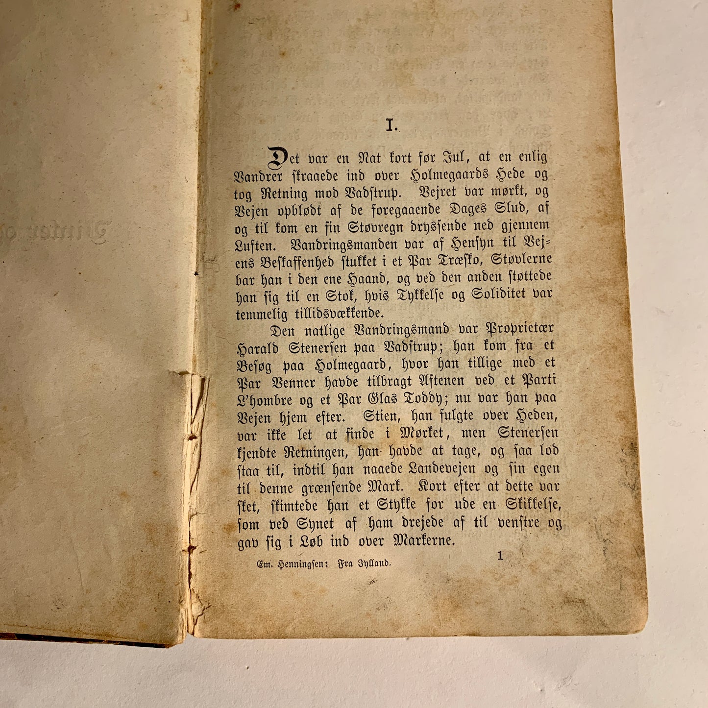 Emanuel Henningsen. From Jutland. Antiquarian book. 1st edition. 1st printing. From 1881.