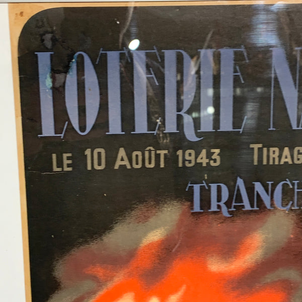 Fransk Pierre Fossey “Loterie Nationale”plakat, fra 1943.