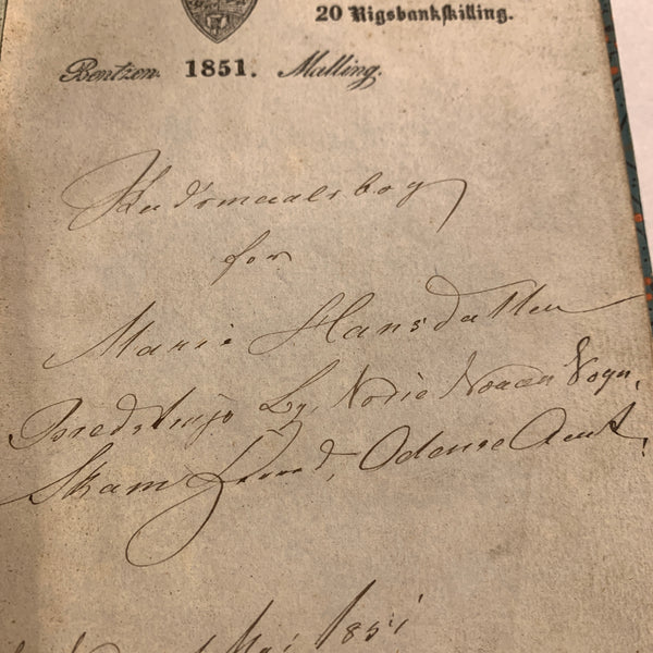 Skudsmaalsbog med lak segl-Marie Hansdatter, fra 1851.