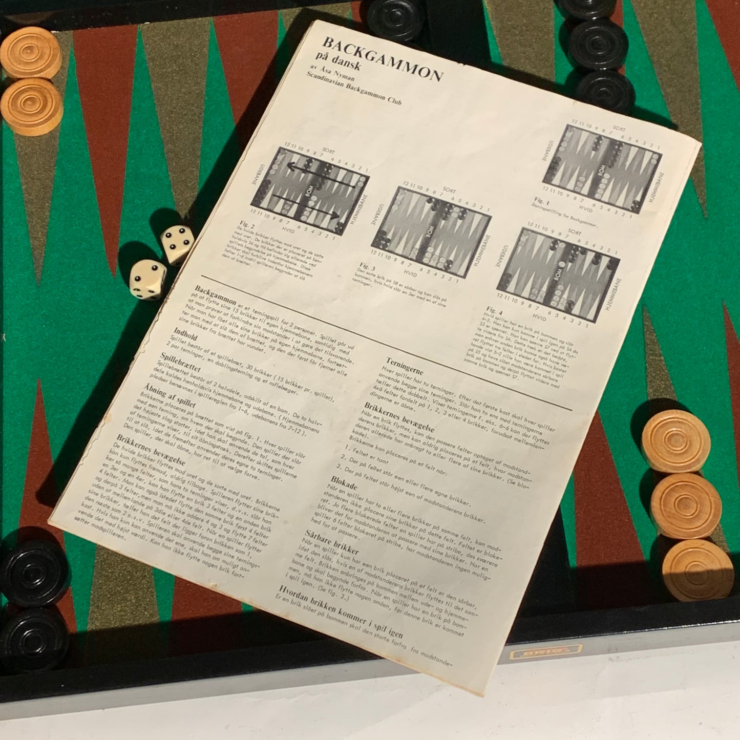Vintage Backgammon from BRIO, in original box, from the 1970s.