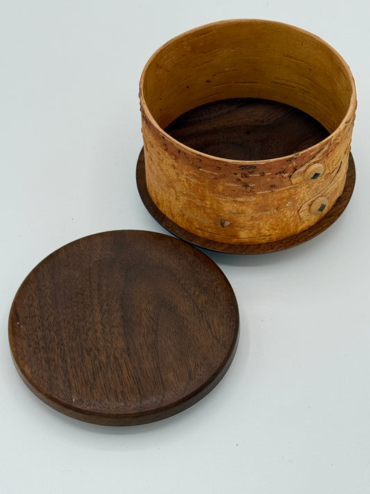 Vintage smuk håndlavet birkebarks Shaker boks