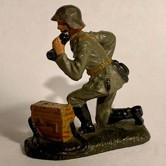 Lineol Dansk soldat m. Telefonkasse, fra 1930érne