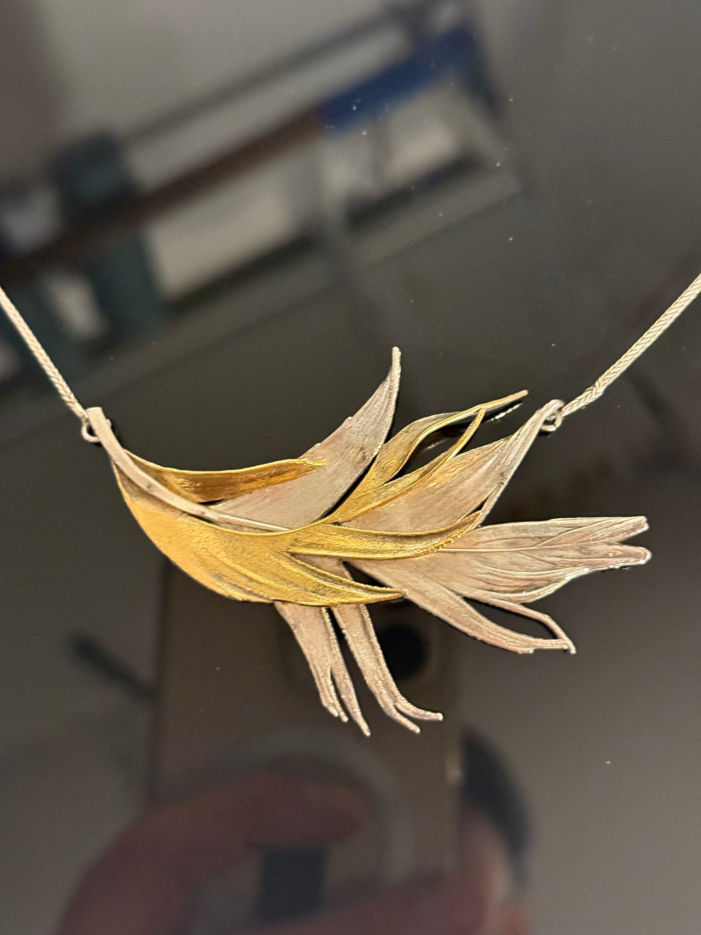 Vintage Flora Danica sterling sølv halsmykke