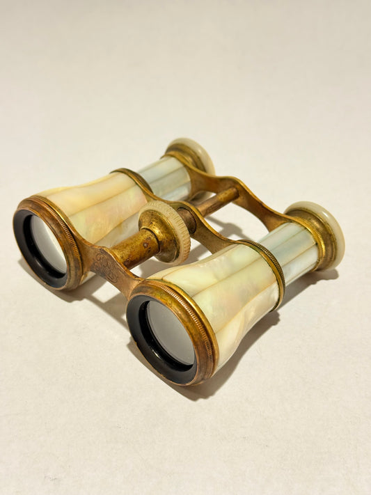 Antique Theatre Spyglass Adorned with Mother of Pearl, 19th Century