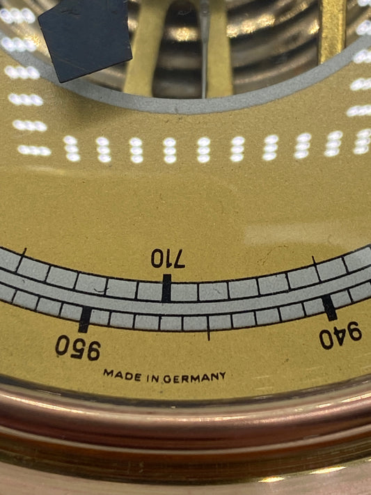Vintage Barometer med Thermometer. Tyskland. Midt 20. Årh