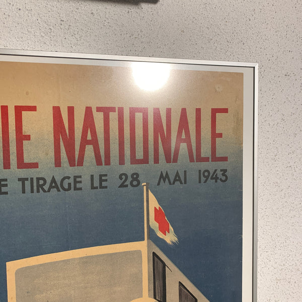 Fransk Assistance aux malades “Loterie Nationale”plakat, fra 1943.