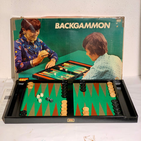 Vintage Backgammon fra BRIO, i original æske, fra 1970érne.