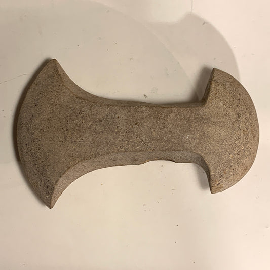 Dansk Stenalder. Dobbeltægget Stridsøkse med skafthul i bjergart, Tragtbægerkultur 4000-2800 F.Kr