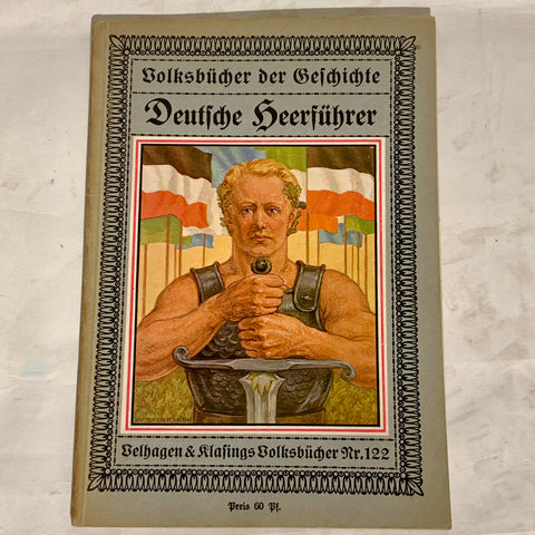 Volksbücher, Deutsches Heerführer. Antik tysk hæfte. Fra 1910-1920.