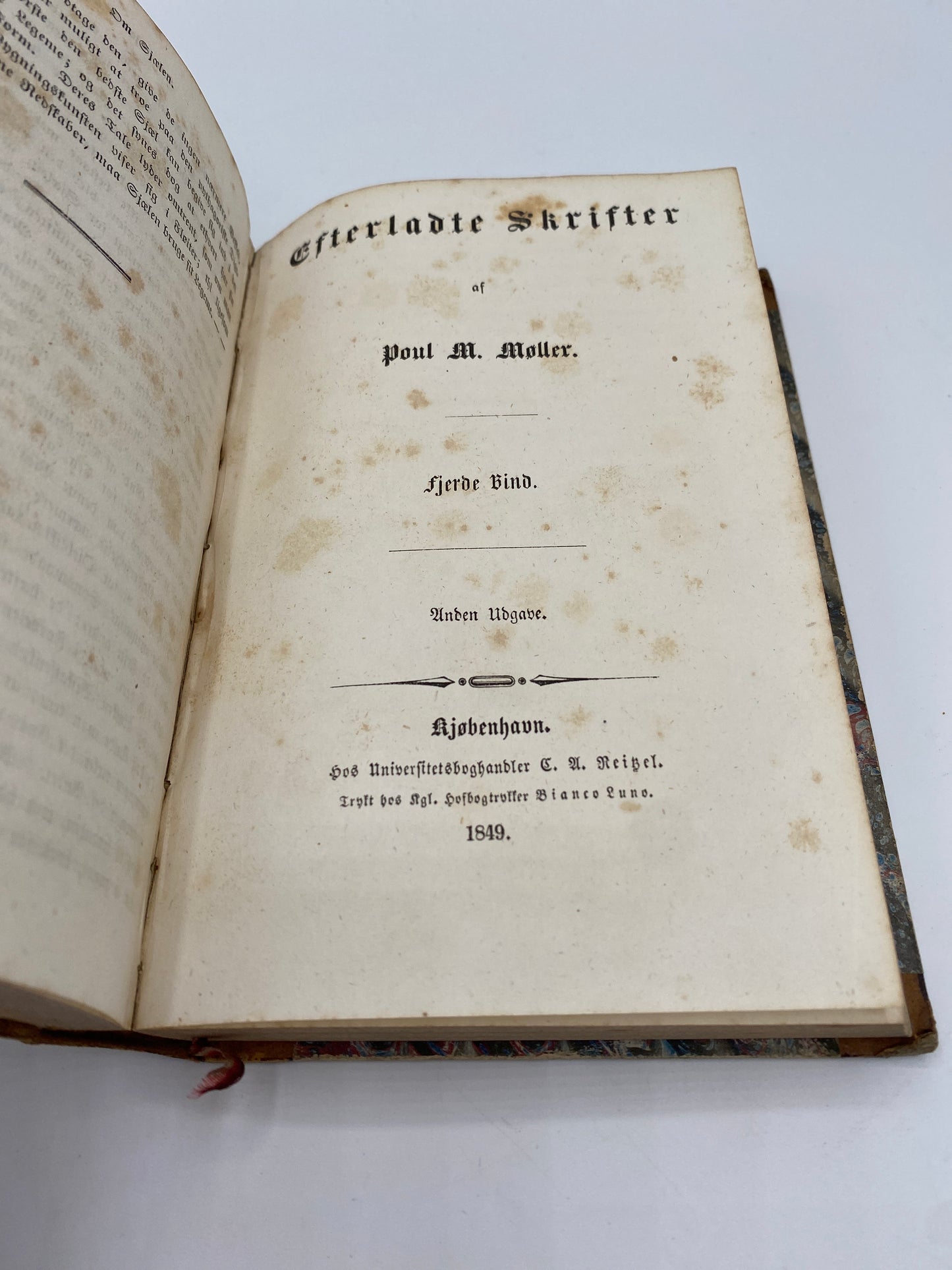 Efterladte Skrifter. 3. Bind. Af Poul M. Møller. Antikvarisk dansk bog. 2. Udgave. 1.Oplag. Fra 1848