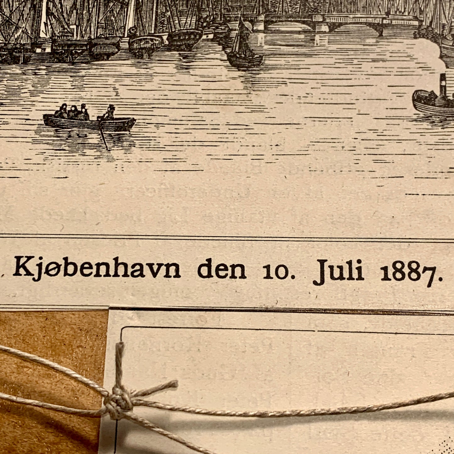 Antique Danish woodcut. Singing Dervishes. From 1887.