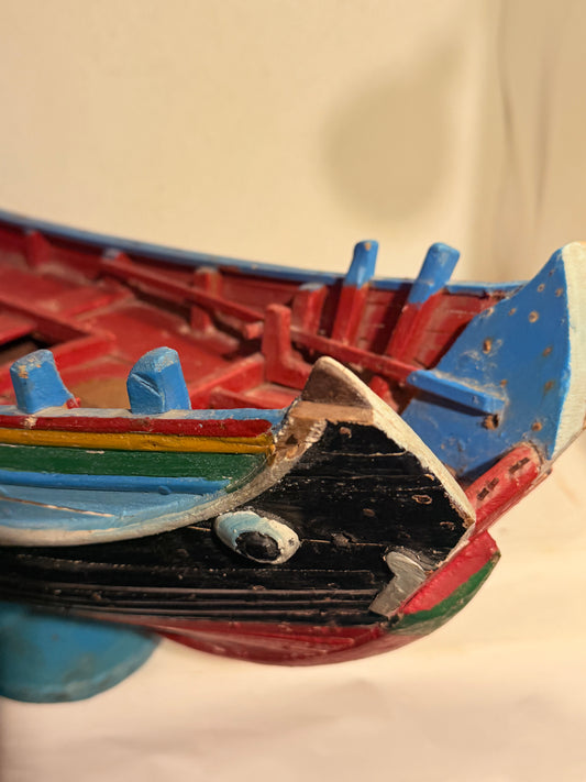 Antik håndbygget Modelskib af Kinesisk Junke.