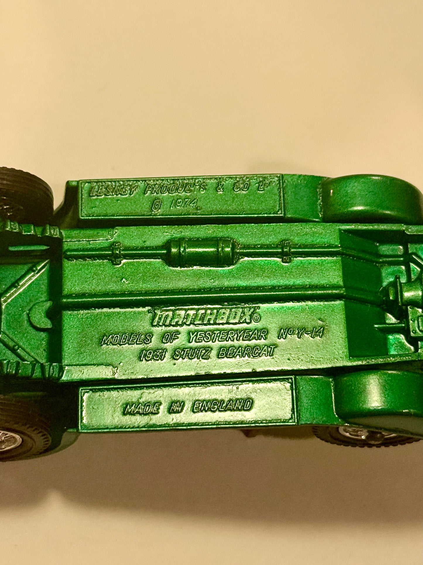 Vintage Lesney Matchbox 1931 Stutz bearcat metal bil, fra 1970érne