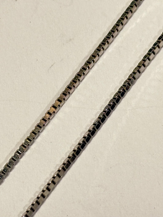 Vintage Venezia sterling sølv halskæde. 60 cm. Fra slut 1900 tallet