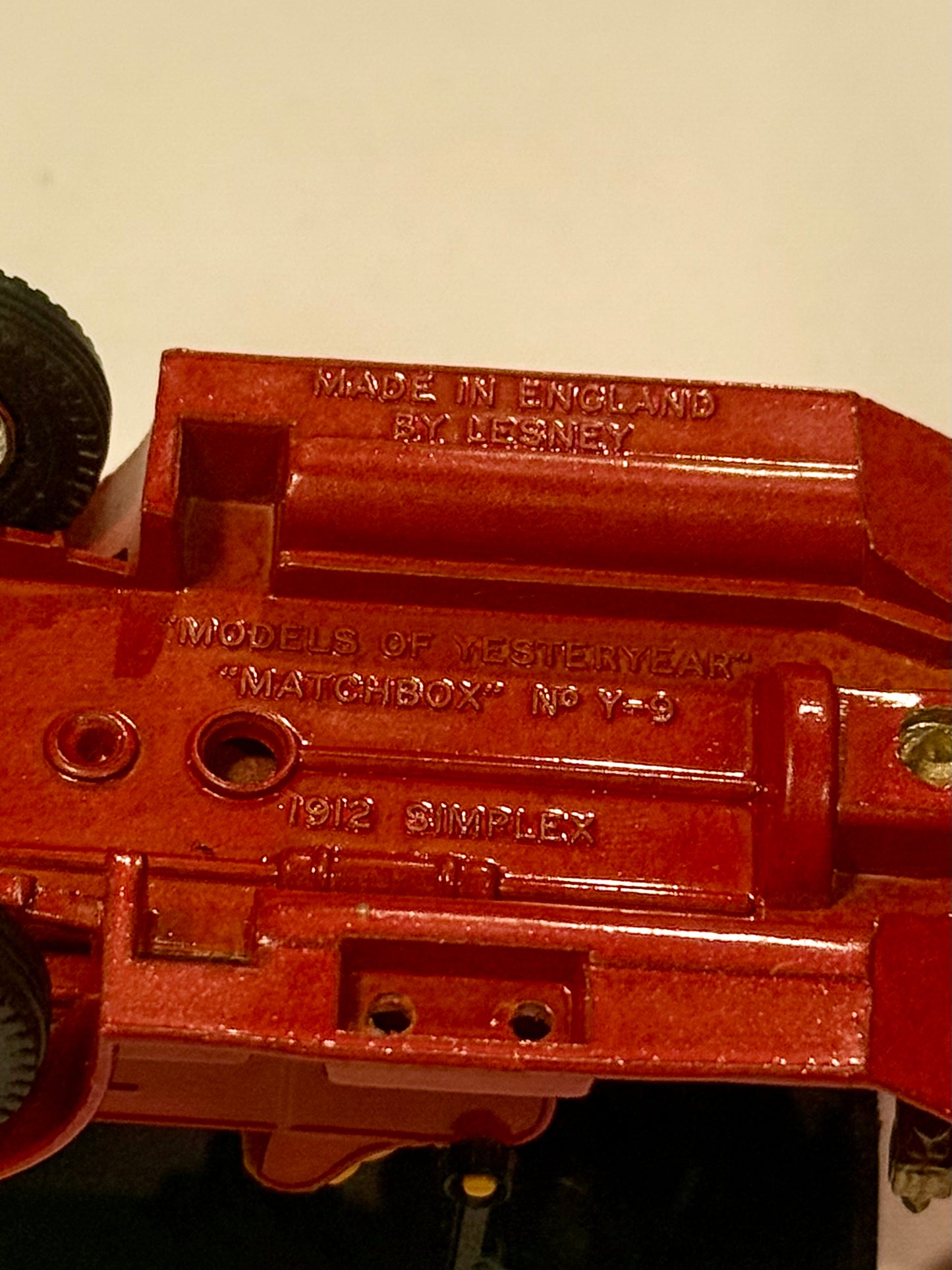 Vintage Lesney Matchbox 1912 Simplex metal bil, fra 1970érne.