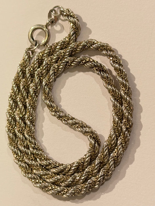 Vintage Bjørn Borg sterling sølv halskæde. 40 cm. Fra slut 1900 tallet