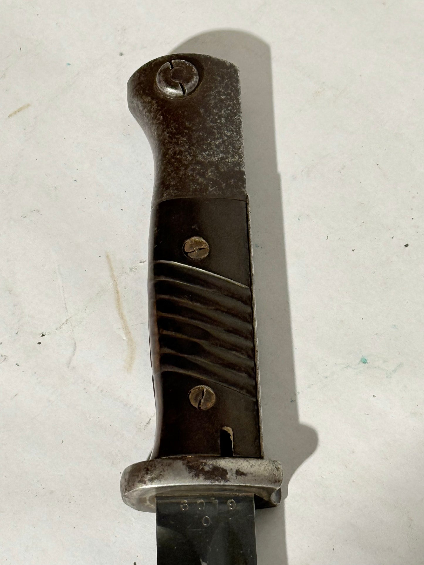 Tysk Coppel WW2 Mauser K98 S84/98 III bajonet med frø