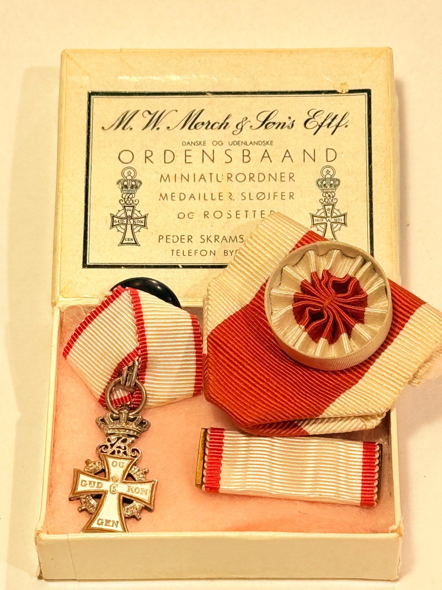 Ordenssæt for det danske Ridderkors - Chr. X version.