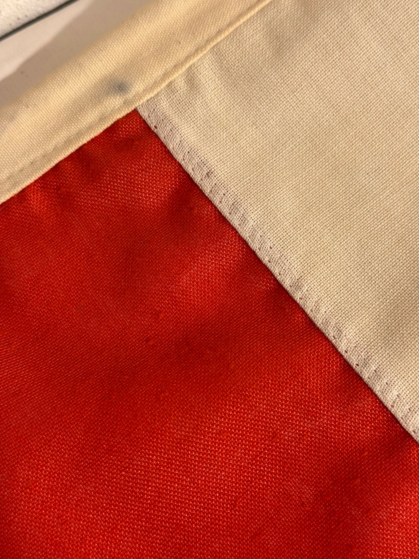 Vintage Dannebrog flag 160x220 for the flagpole, from the mid-1900s.