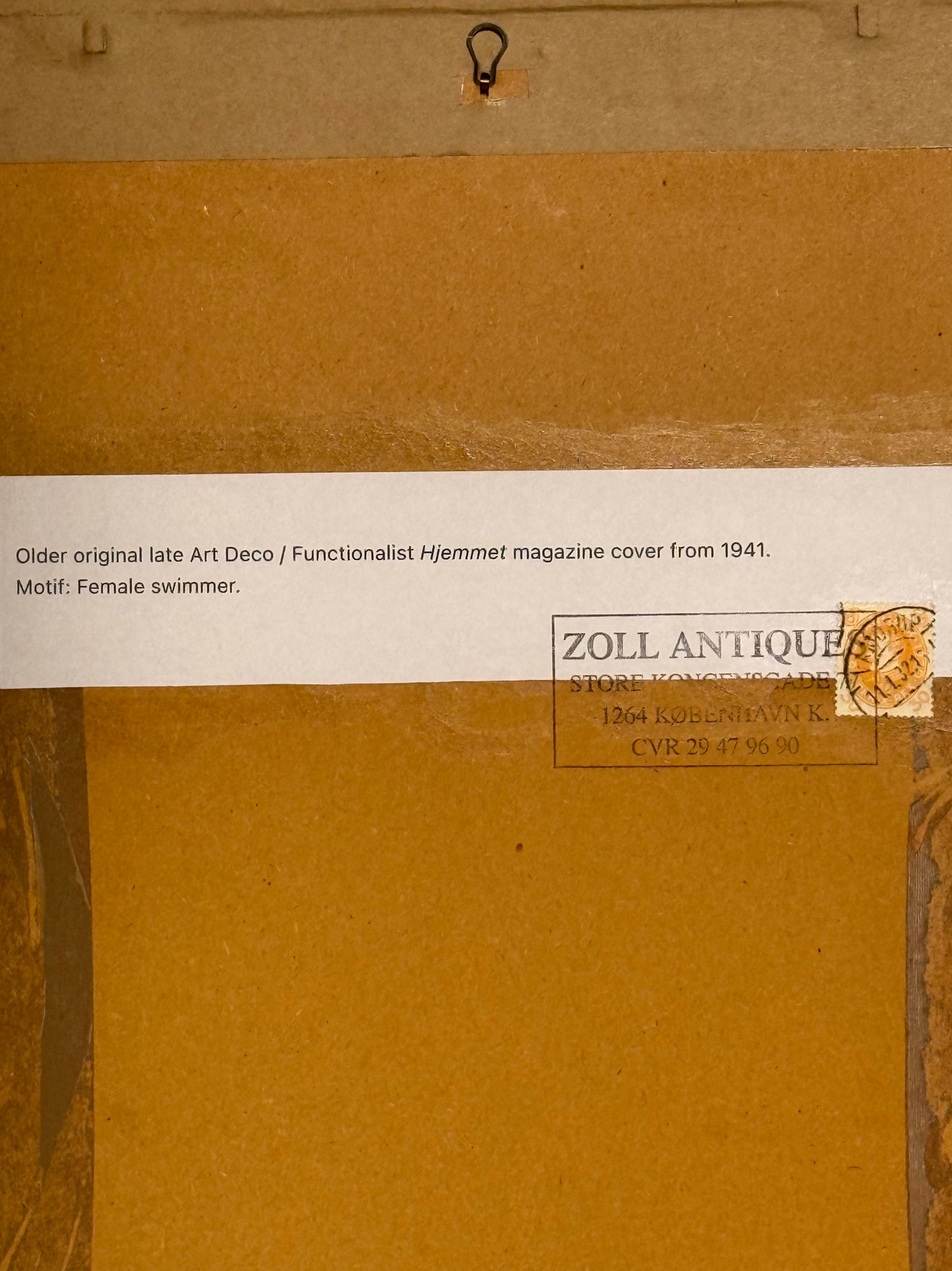 Ældre original sen Art Deco Hjemmet magasin forside, fra 1941