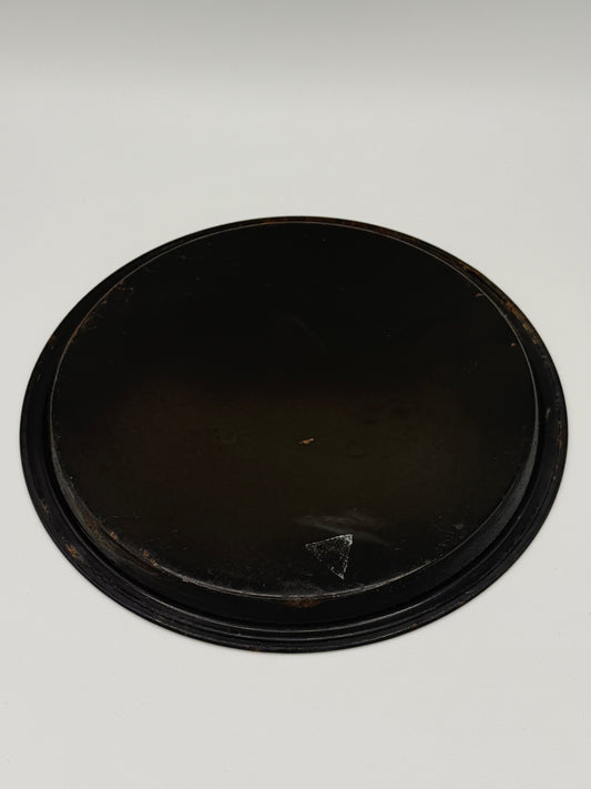 Eldre russisk håndmalet blomster metalbakke. Start/midt 20.Årh