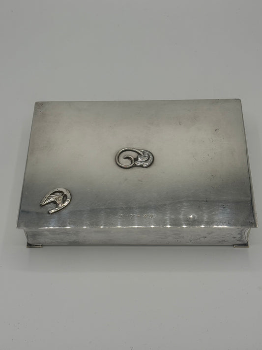 Madsen & T.Baagøes Eftf. (1958 - 1973) Cigar æske i sølvbelagt messing