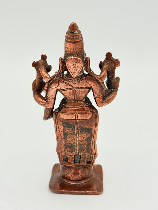 Antik Vishnu kobber statue. Indien. Fra 16.-18. Århundrede