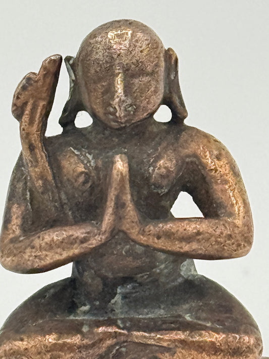 Antik Ramanuja bronze statue. Indien. Fra 17.-18. Århundrede