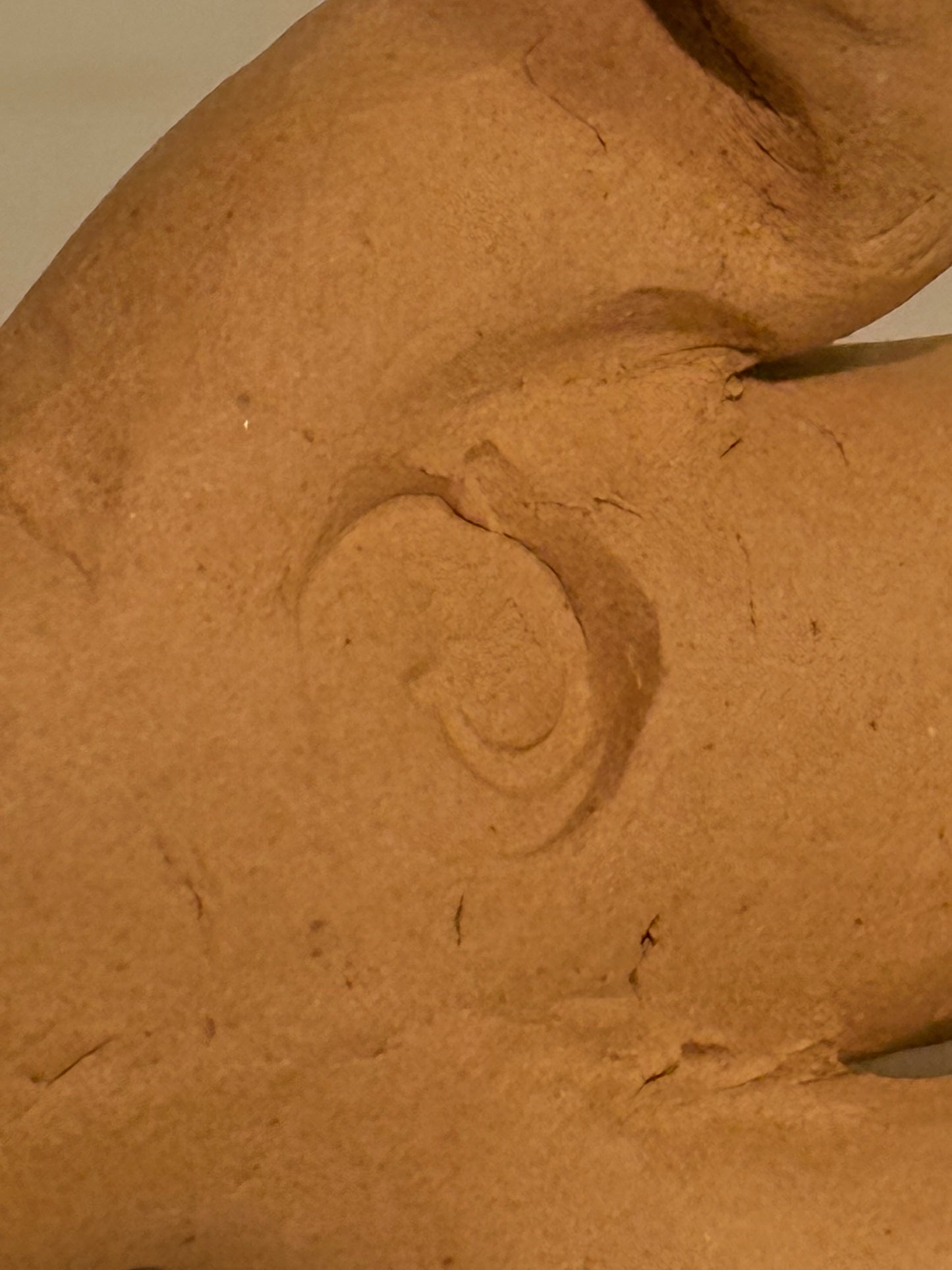 Vintage Dragon with Dove, fired clay, Uzbekistan, Tashkent.