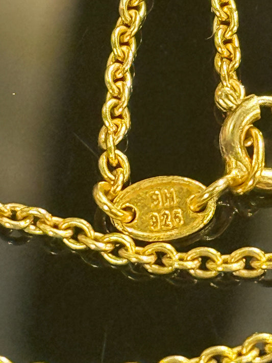 Bernhard Hertz Daisy Marguerit forgyldt sterling sølv halssmykke.