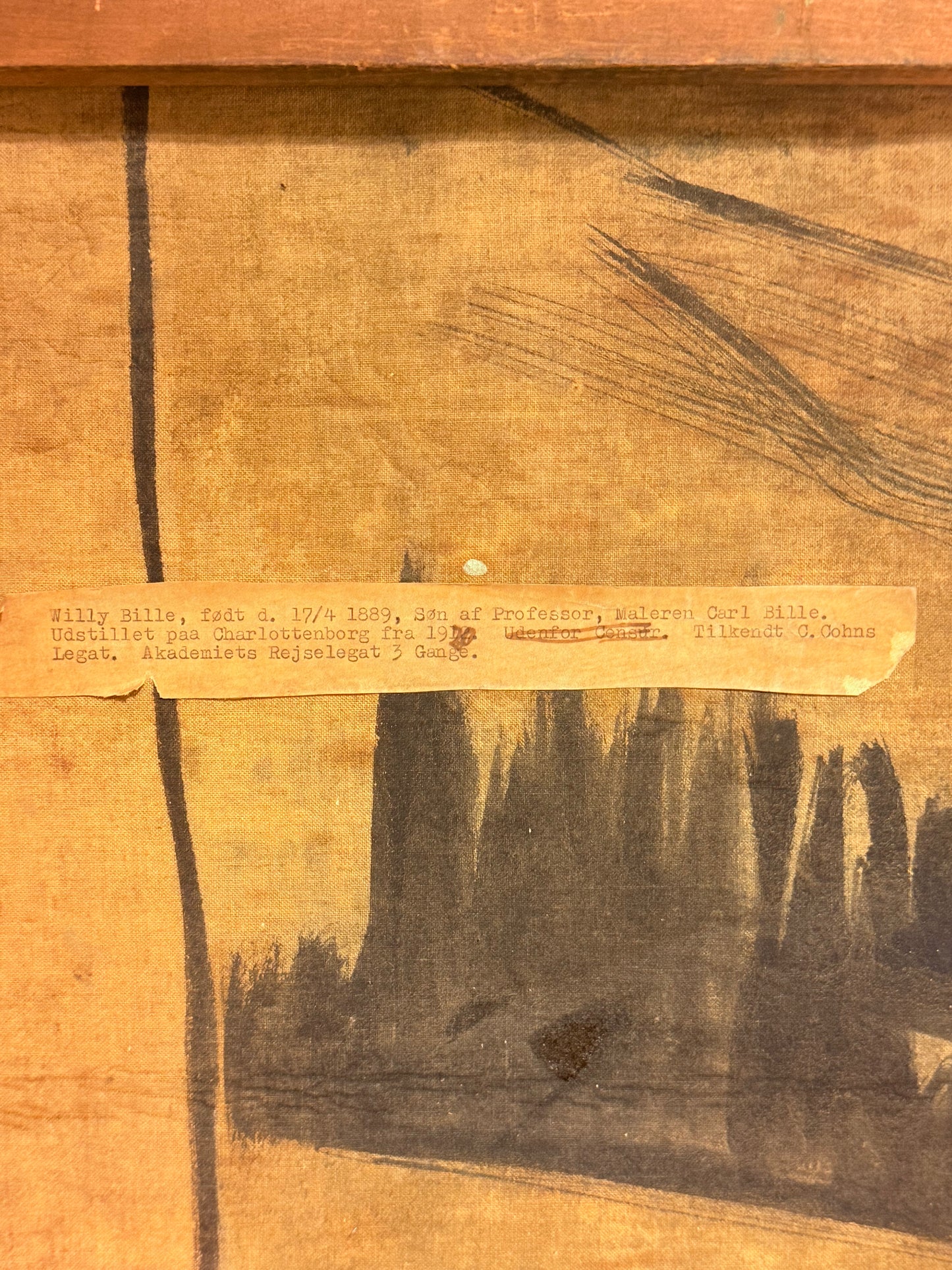 Willy Bille (f.1889-1944). Stillebens oliemaleri. Fra 1930érne.