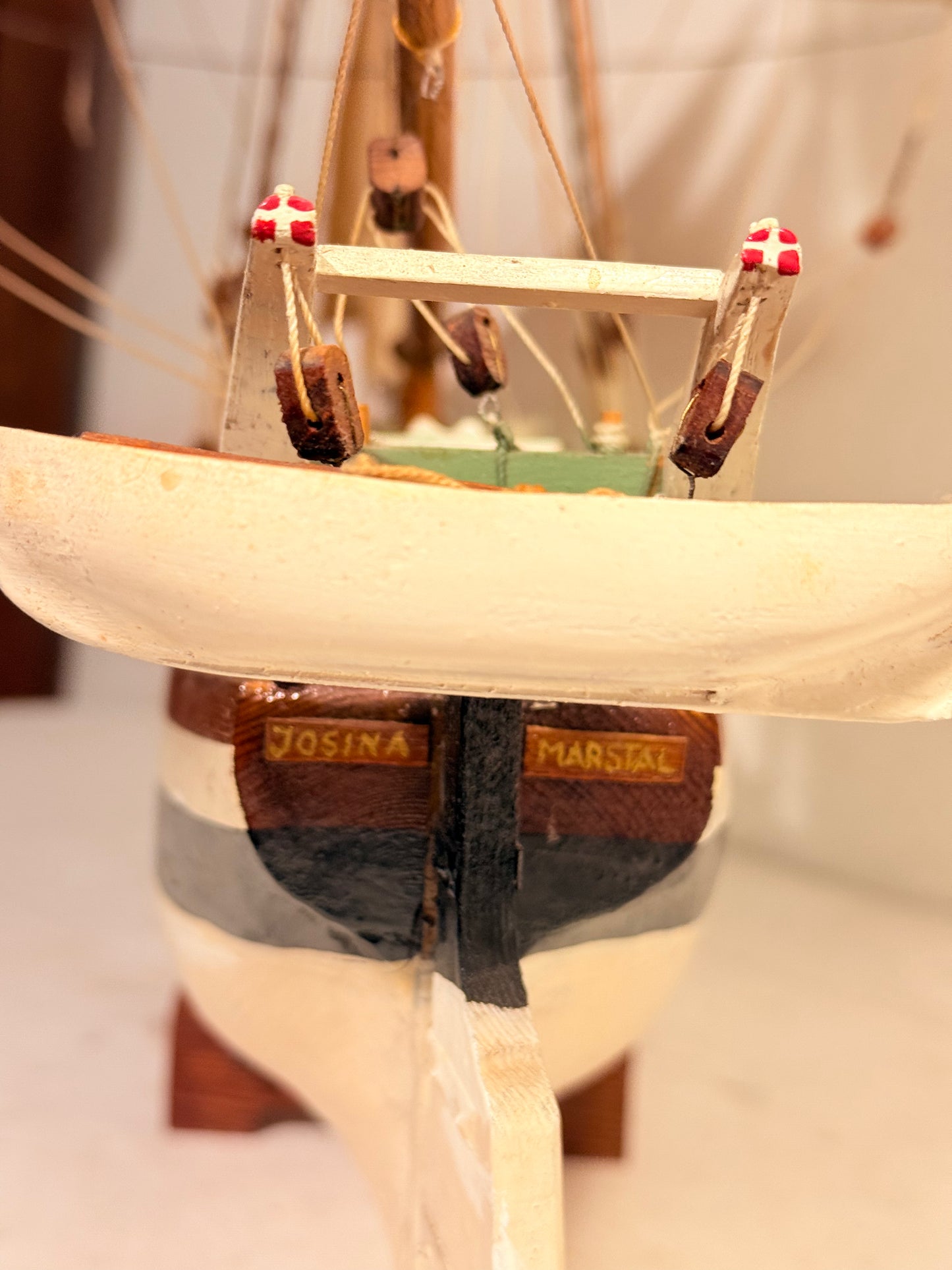 Antik håndbygget Modelskib af Marstal jagt, "Josina”.