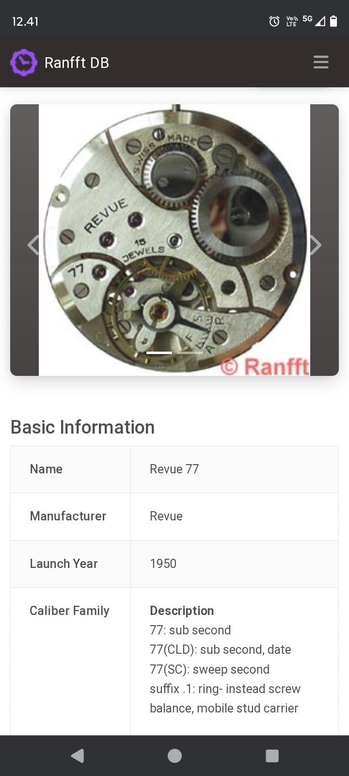 Ældre Revue sport manuelt armbåndsur. Fra start 1950érne.