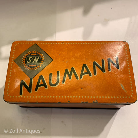 Ældre Naumann blikæske, fra midt/start 1900 tallet.