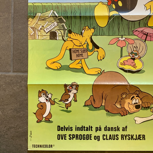 Original dansk Walt Disney film plakat, fra 1960/70erne