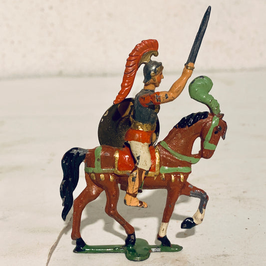 Antique Heyde tin soldier, Roman cavalry, from the beginning of the 20th century.