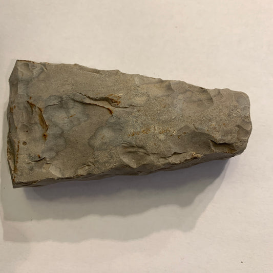 Danish antiquities. Flint axe fragment. Neolithic.