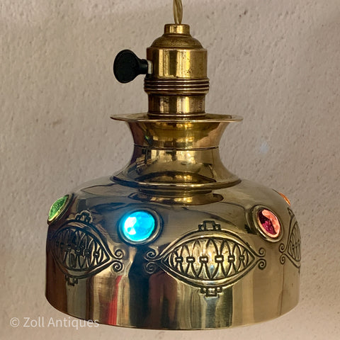Antik Art Nouveau loftlampe, fra start 1900 tallet.