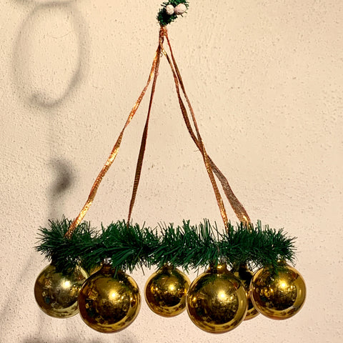 Gammelt julepynt, glaskugle dekoration, fra 1960érne.