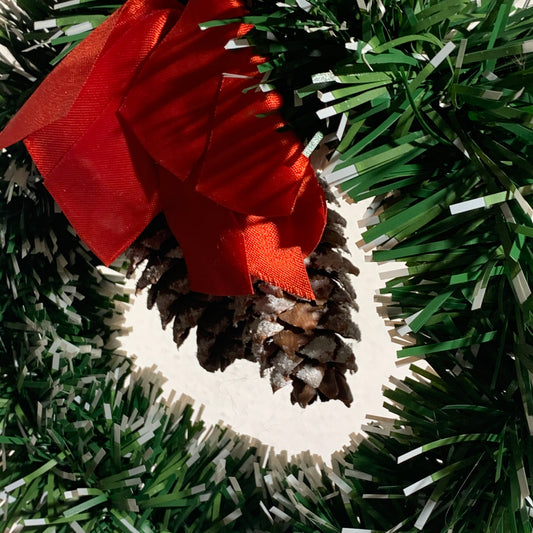 Gammelt julepynt, jule krans, fra 1960érne