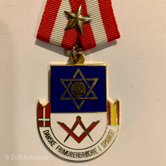 Dansk/Spansk Frimurer loge mærke