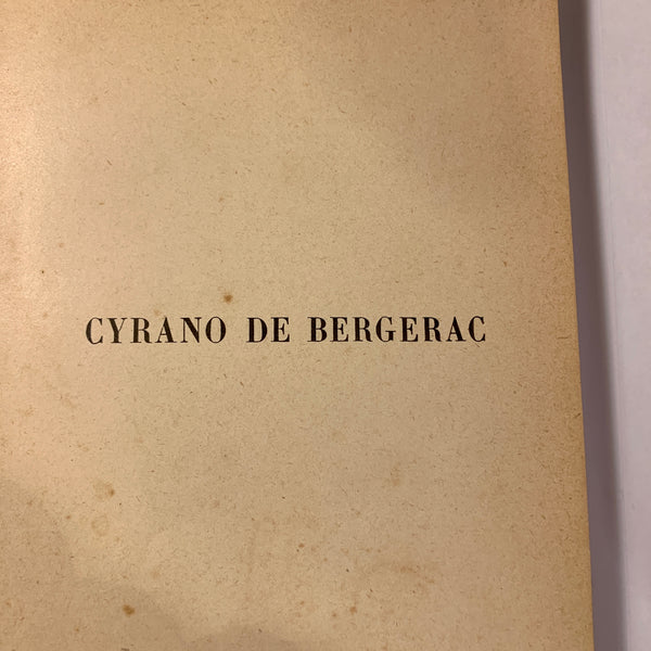 Edmond Rostrand, Cyrano de Bergerac, 1898, 1.Udgave, 1. Oplag. Antikvarisk fransk bog.